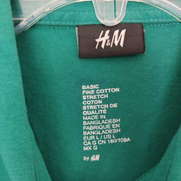 H&M green polo for men [#5] - Picture 7 of 7